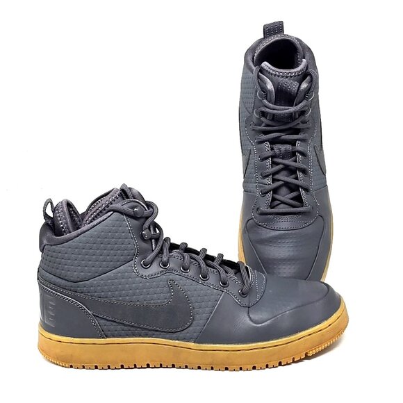 Nike Court Borough Mid High-Top Grey Gum AA0547-001 Men's Size 9 - Picture 1 of 12
